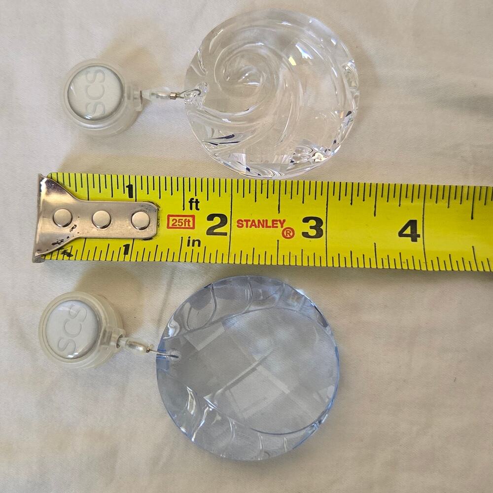 Swarovski Crystal Window Ornament Set of 2 SCS Air 1005276 & Water Blue 1270942 - Picture 11 of 11
